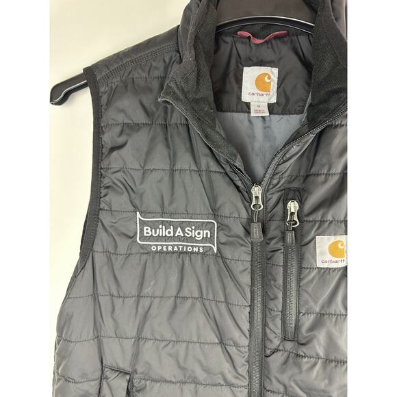 Carhartt Men's Rain Defender Insulated Vest Relaxed Fit Blk Medium *Company Logo - Picture 7 of 12
